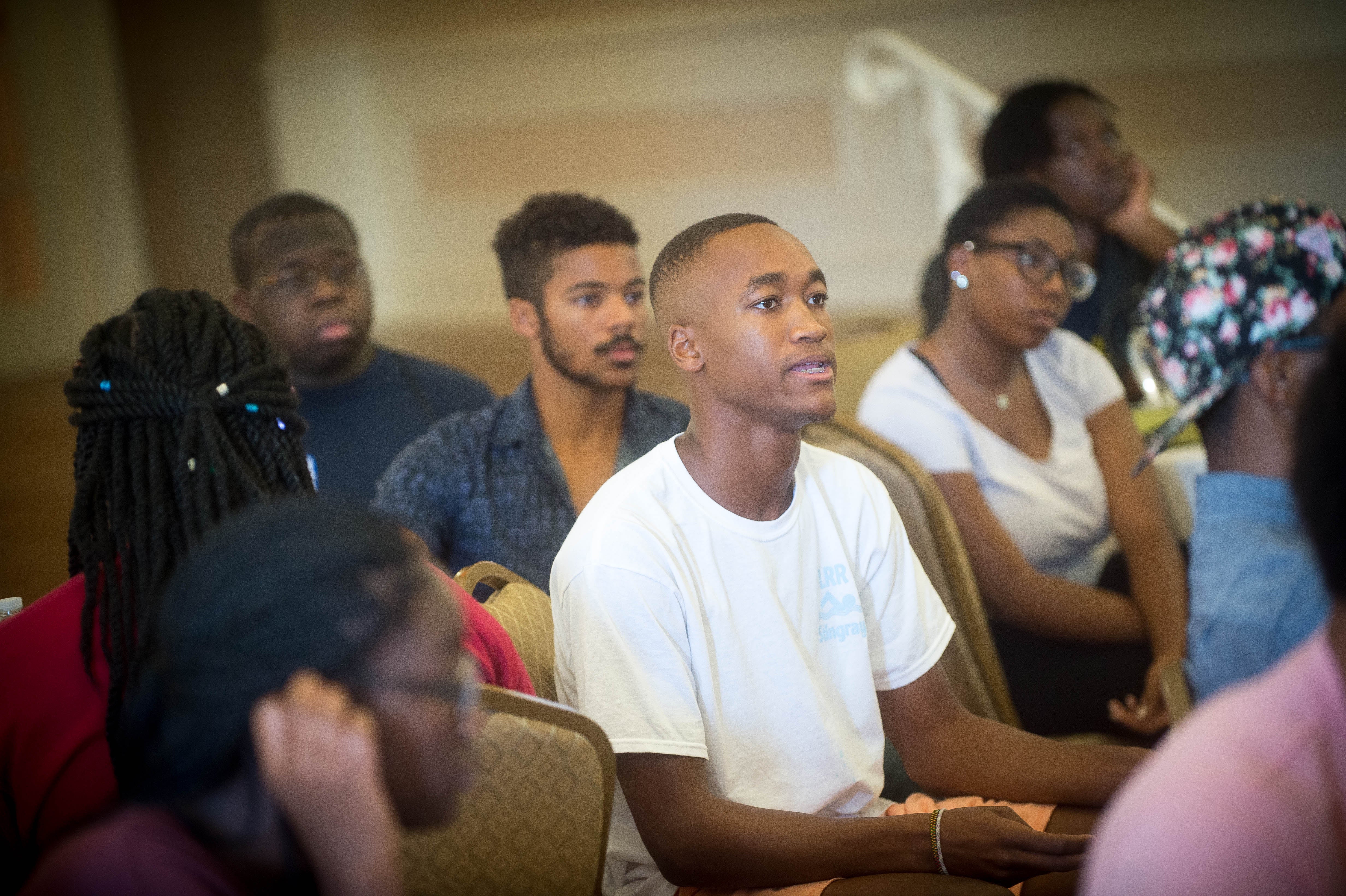 students sitting in a room