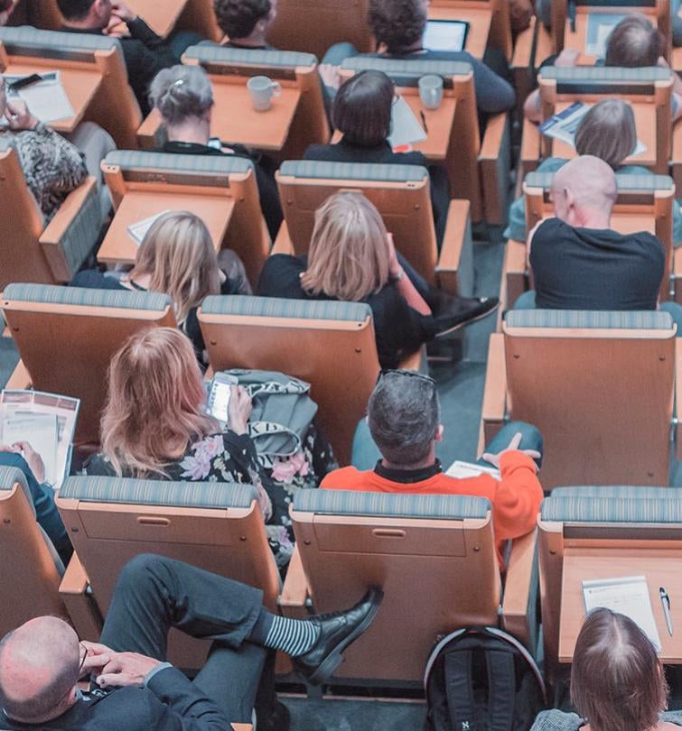 Students attending a lecture