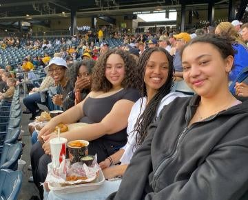 Students at a sporting event